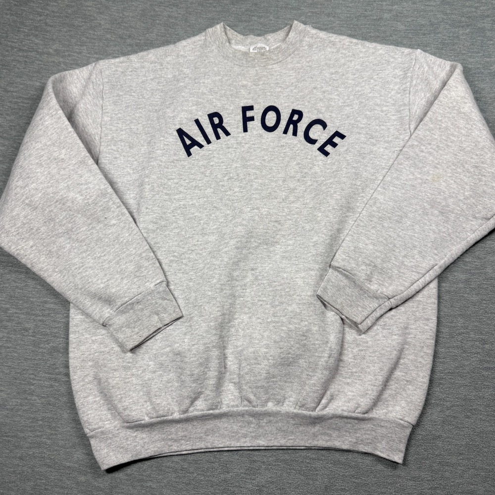 CAC Sweatshirt Mens M Grey Air Force Military Physical Training Fleece‎ USA Made